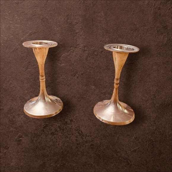 French Brass Candle Holders, France, 1960s, Set of 2 - Picture 5 of 12